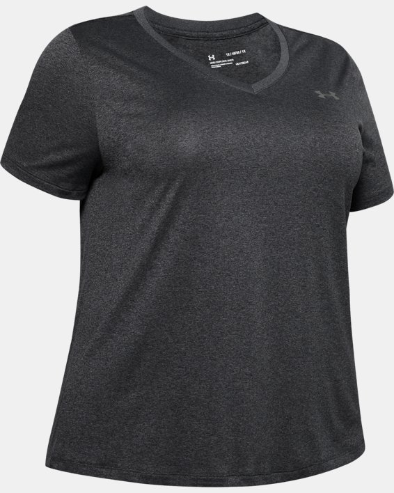 T-shirt à col V et manches courtes UA Tech™ pour femme, Gray, pdpMainDesktop image number 6